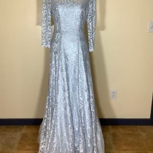Tahari full length Formal gown, ice blue, size 6
